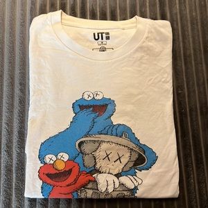 KAWS X UNIQLO X SESAME STREET TRASH CAN TEE